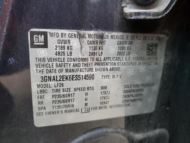 3GNAL2EK6ES514590 - 2014 CHEVROLET CAPTIVA LS 蓝色 照片 12