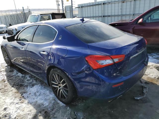 ZAM57XSA0F1144291 - 2015 MASERATI GHIBLI BLUE photo 2