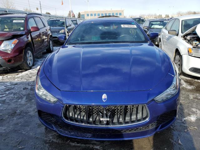 ZAM57XSA0F1144291 - 2015 MASERATI GHIBLI BLUE photo 5