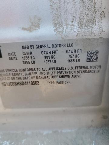 1G1JC6SH8D4110562 - 2013 CHEVROLET SONIC LT SILVER photo 12