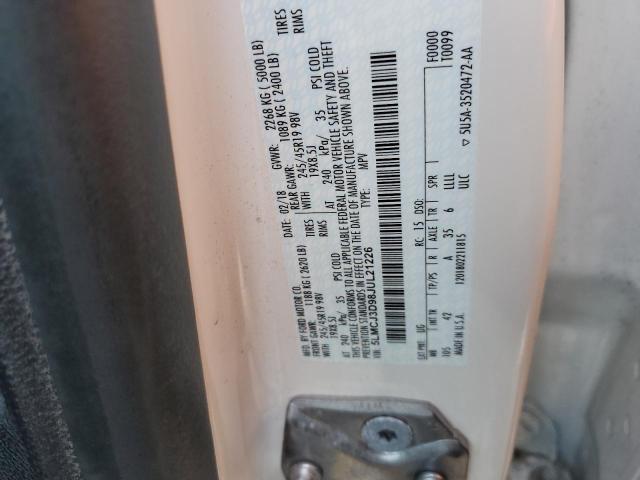 5LMCJ3D98JUL21226 - 2018 LINCOLN MKC RESERVE WHITE photo 13