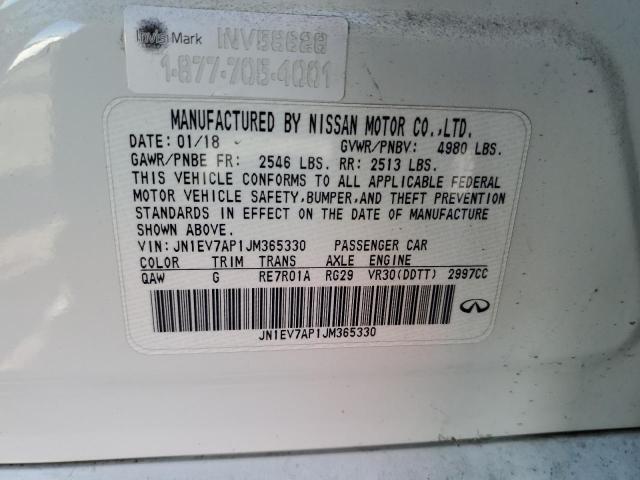 JN1EV7AP1JM365330 - 2018 INFINITI Q50 LUXE Blanco foto 12