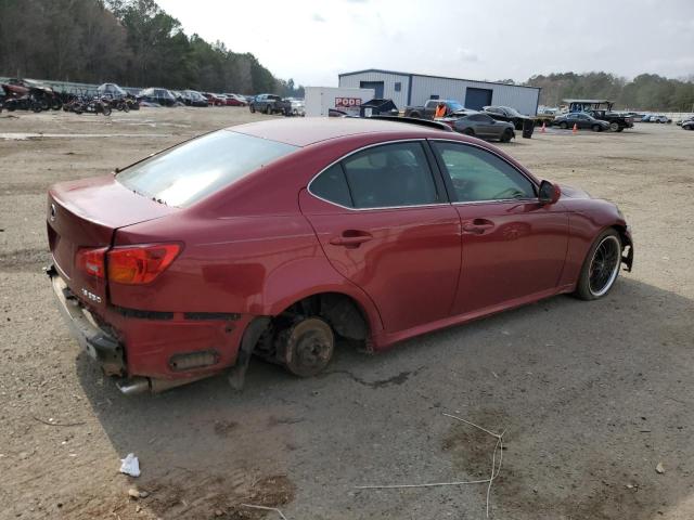 JTHBE262765005253 - 2006 LEXUS IS 350 RED photo 3