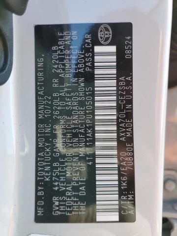 4T1T11AK1PU105015 - 2023 TOYOTA CAMRY SE NIGHT SHADE SILVER photo 13