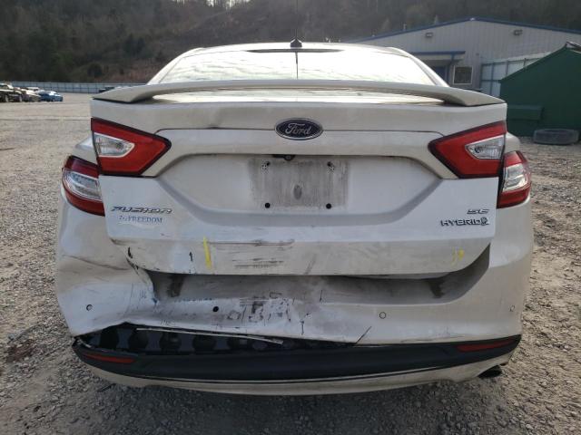 3FA6P0LU2FR172162 - 2015 FORD FUSION SE HYBRID WHITE photo 6