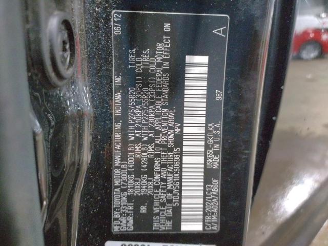 5TDJY5G10CS069815 - 2012 TOYOTA SEQUOIA LIMITED BLACK photo 13