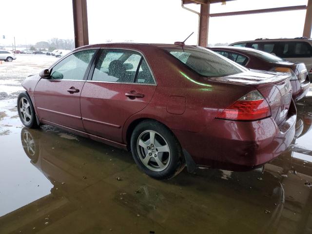 JHMCN36566C001002 - 2006 HONDA ACCORD HYBRID MAROON photo 2