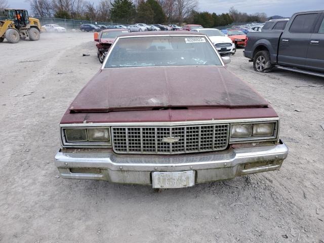 1L69JAJ167340 - 1980 CHEVROLET IMPALA MAROON photo 5