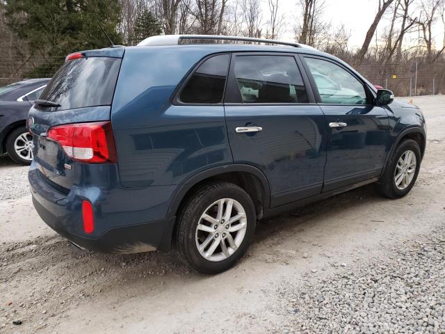 5XYKT4A71EG462281 - 2014 KIA SORENTO LX BLUE photo 3