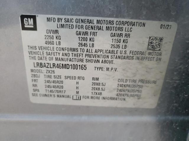 LRBAZLR46MD100165 - 2021 BUICK ENVISION PREFERRED GRAY photo 14