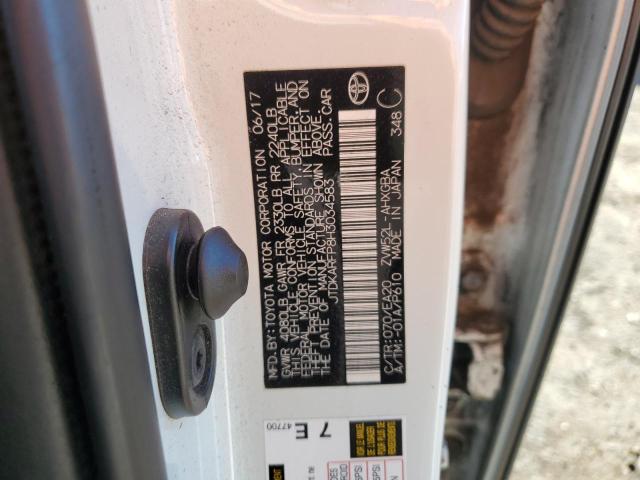 JTDKARFP8H3034583 - 2017 TOYOTA PRIUS PRIM თეთრი ფოტო 12