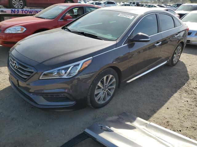 5NPE34AF4GH392016 - 2016 HYUNDAI SONATA SPORT BROWN photo 1