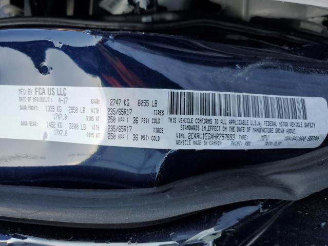 2C4RC1EGXHR757693 - 2017 CHRYSLER PACIFICA TOURING L PLUS BLUE photo 13