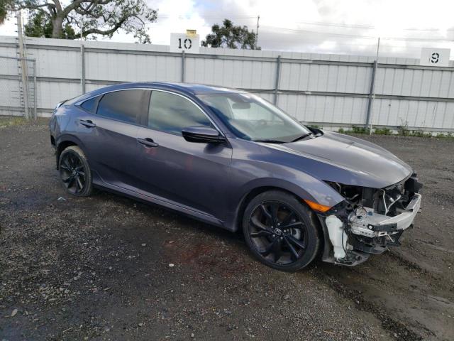 19XFC2F87KE203584 - 2019 HONDA CIVIC SPORT GRAY photo 4