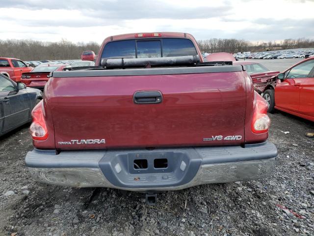 5TBBT44184S451263 - 2004 TOYOTA TUNDRA ACCESS CAB SR5 BURGUNDY photo 6