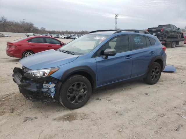 JF2GTHRC9MH375346 - 2021 SUBARU CROSSTREK SPORT BLUE photo 1