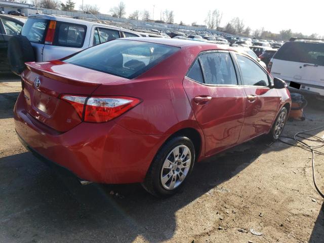 2T1BURHE6GC563684 - 2016 TOYOTA COROLLA L RED photo 3