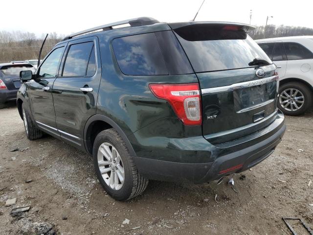 1FM5K8D83DGA74536 - 2013 FORD EXPLORER XLT GREEN photo 2