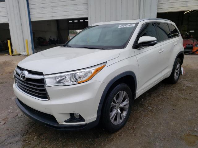 5TDKKRFH8ES023809 - 2014 TOYOTA HIGHLANDER XLE WHITE photo 1