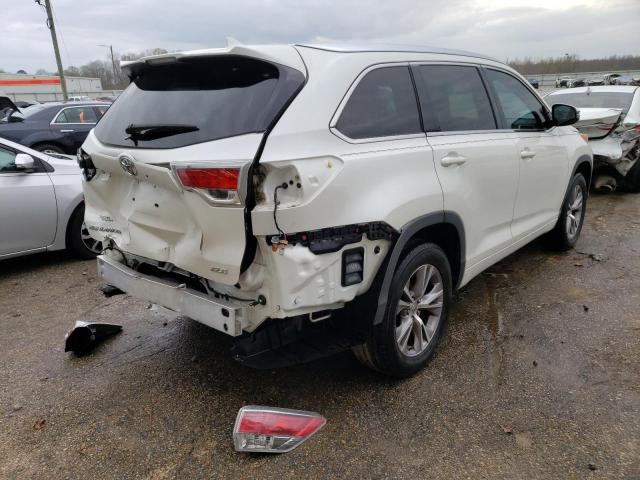 5TDKKRFH8ES023809 - 2014 TOYOTA HIGHLANDER XLE WHITE photo 3