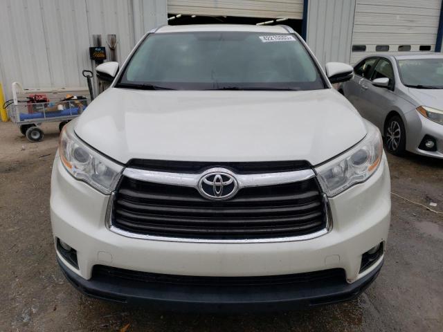 5TDKKRFH8ES023809 - 2014 TOYOTA HIGHLANDER XLE WHITE photo 5