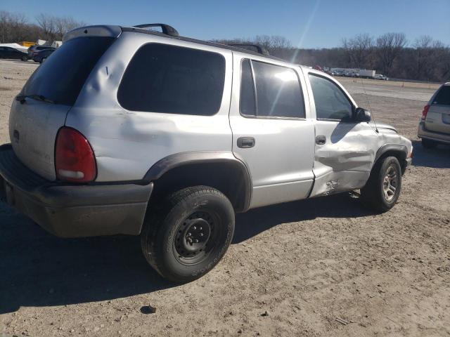 1B4HR38N72F212837 - 2002 DODGE DURANGO SPORT SILVER photo 3