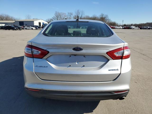 3FA6P0UU2GR200915 - 2016 FORD FUSION S HYBRID SILVER photo 6