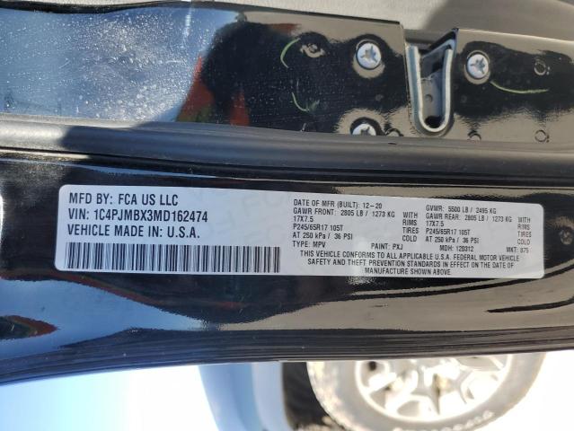 1C4PJMBX3MD162474 - 2021 JEEP CHEROKEE TRAILHAWK BLACK photo 13