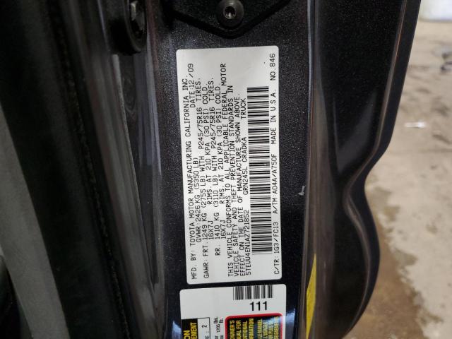 5TEUU4EN1AZ721852 - 2010 TOYOTA TACOMA ACCESS CAB გრაფიტი ფოტო 13
