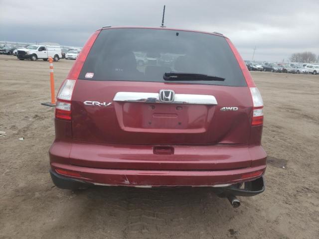 JHLRE4H79AC006710 - 2010 HONDA CR-V EXL RED photo 6