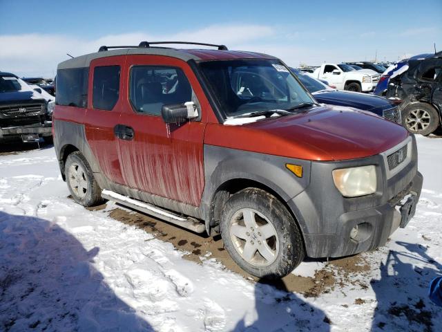 5J6YH28563L022251 - 2003 HONDA ELEMENT EX ORANGE photo 4