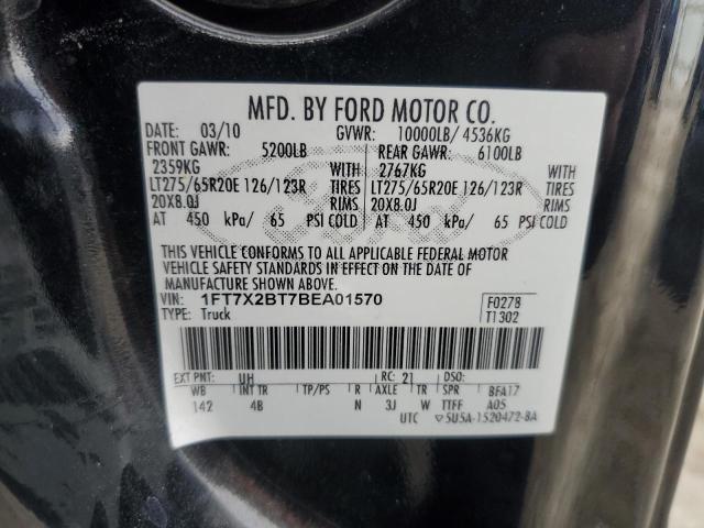 1FT7X2BT7BEA01570 - 2011 FORD F250 SUPER DUTY BLACK photo 13