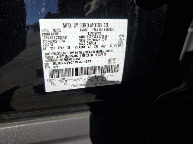 5LM5J7WC1PGL14599 - 2023 LINCOLN AVIATOR RESERVE BLACK photo 12