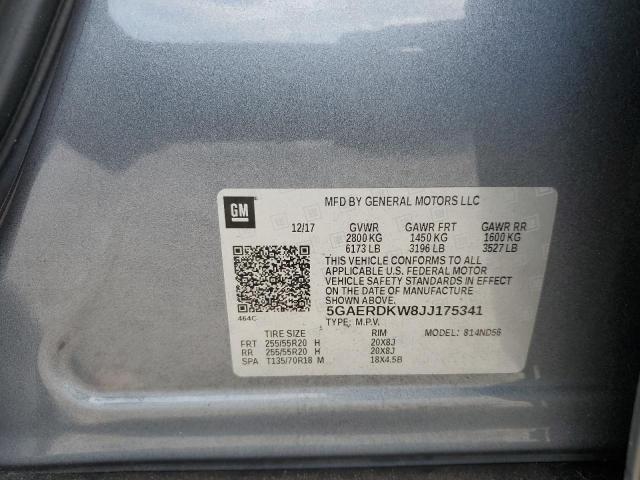 5GAERDKW8JJ175341 - 2018 BUICK ENCLAVE AVENIR GRAY photo 14