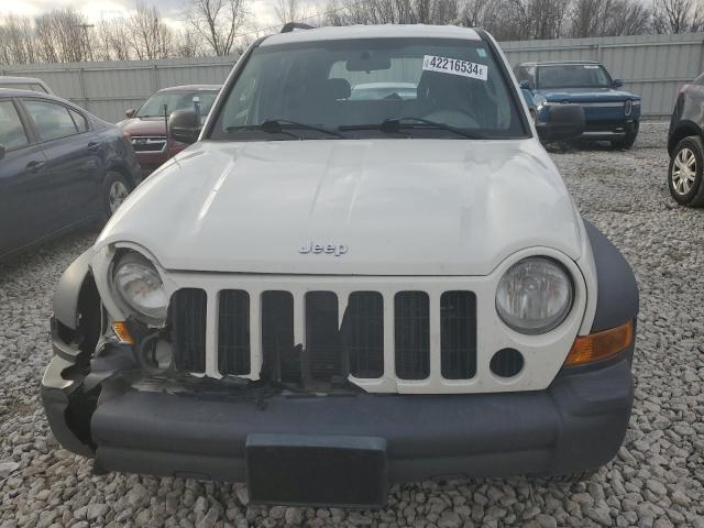 1J4GL48K17W603575 - 2007 JEEP LIBERTY SPORT WHITE photo 5