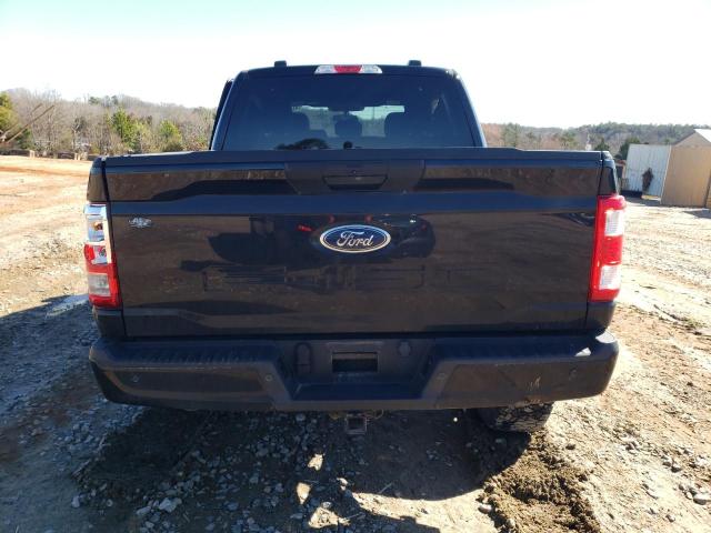 1FTFW1E54NKE53360 - 2022 FORD F150 SUPERCREW BLACK photo 6