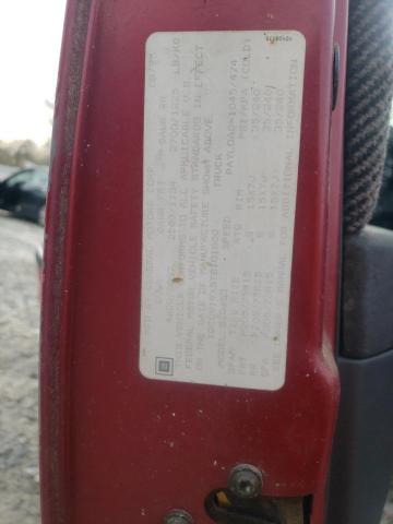 1GCCS19X5T8101800 - 1996 CHEVROLET S TRUCK S1 RED photo 12