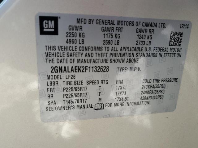 2GNALAEK2F1132628 - 2015 CHEVROLET EQUINOX LS TAN photo 14