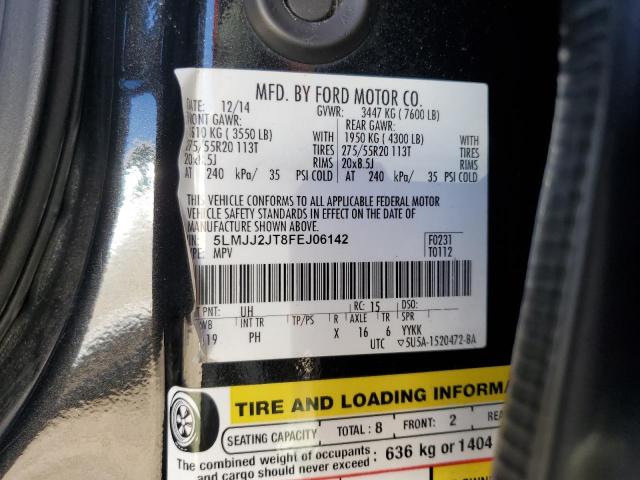 5LMJJ2JT8FEJ06142 - 2015 LINCOLN NAVIGATOR შავი ფოტო 12