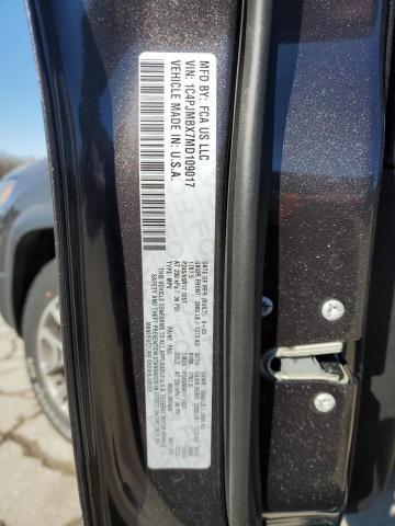 1C4PJMBX7MD109017 - 2021 JEEP CHEROKEE TRAILHAWK GRAY photo 12