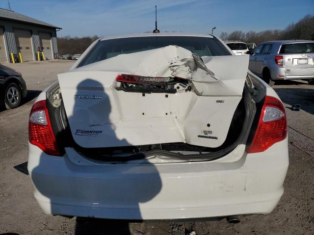 3FAHP0HG6CR203002 - 2012 FORD FUSION SE WHITE photo 6