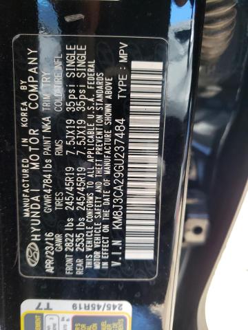KM8J3CA29GU237484 - 2016 HYUNDAI TUCSON LIMITED BLACK photo 12