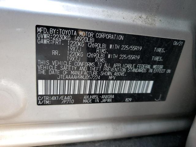 JTEAAAAH9MJ057224 - 2021 TOYOTA VENZA LE SILVER photo 13