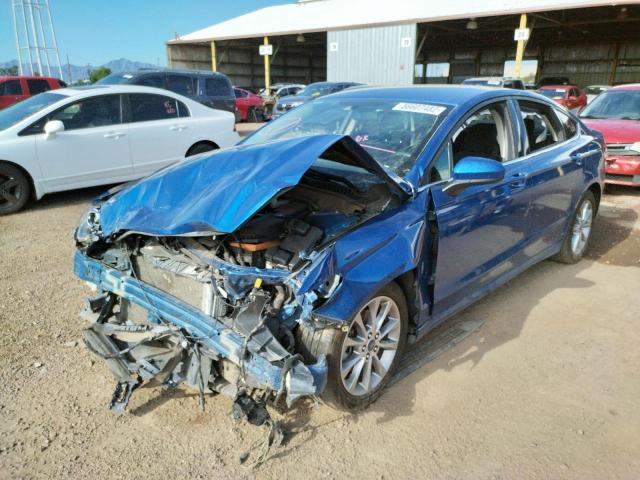 3FA6P0H72HR293148 - 2017 FORD FUSION SE BLUE photo 2