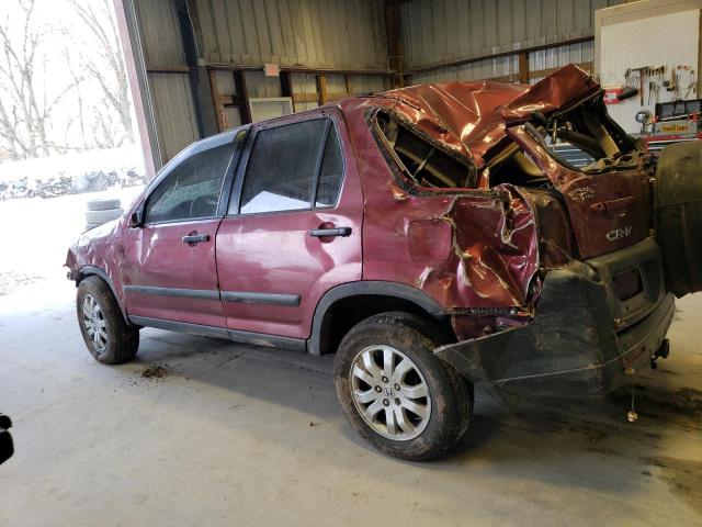 JHLRD78875C046058 - 2005 HONDA CR-V EX MAROON photo 2