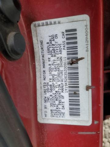 1Y1SK5263SZ009111 - 1995 GEO PRIZM BASE RED photo 12