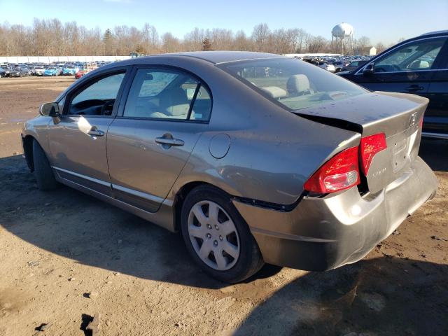 2HGFA16557H312435 - 2007 HONDA CIVIC LX GRAY photo 2