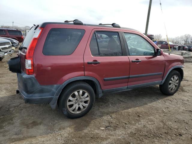 JHLRD78826C008853 - 2006 HONDA CR-V EX RED photo 3