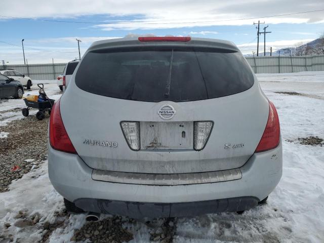 JN8AZ08WX6W500101 - 2006 NISSAN MURANO SL SILVER photo 6