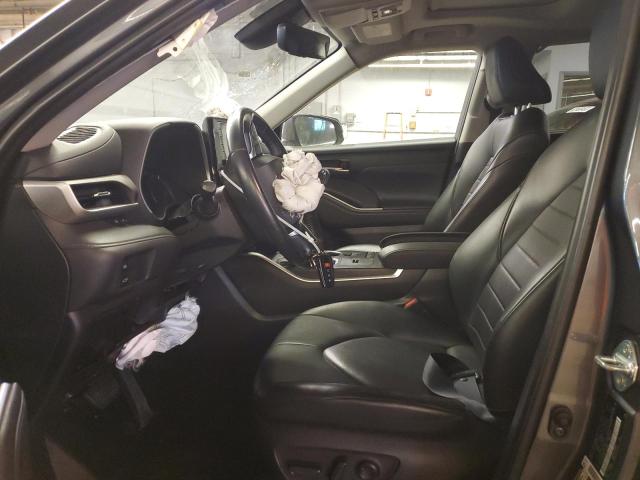 5TDGZRAH7LS505869 - 2020 TOYOTA HIGHLANDER XLE GRAY photo 7